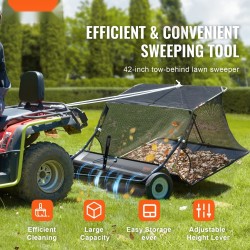 Vedettävä ruohonkerääjä 106,6 cm työleveys 12 kuutiojalan keräyssäiliö säädettävä harjakorkeus