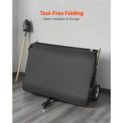 Hinattava nurmikonlakaisin ajoleikkuriin 122 cm lakaisuleveys säädettävä harjakorkeus tilava keräyspussi