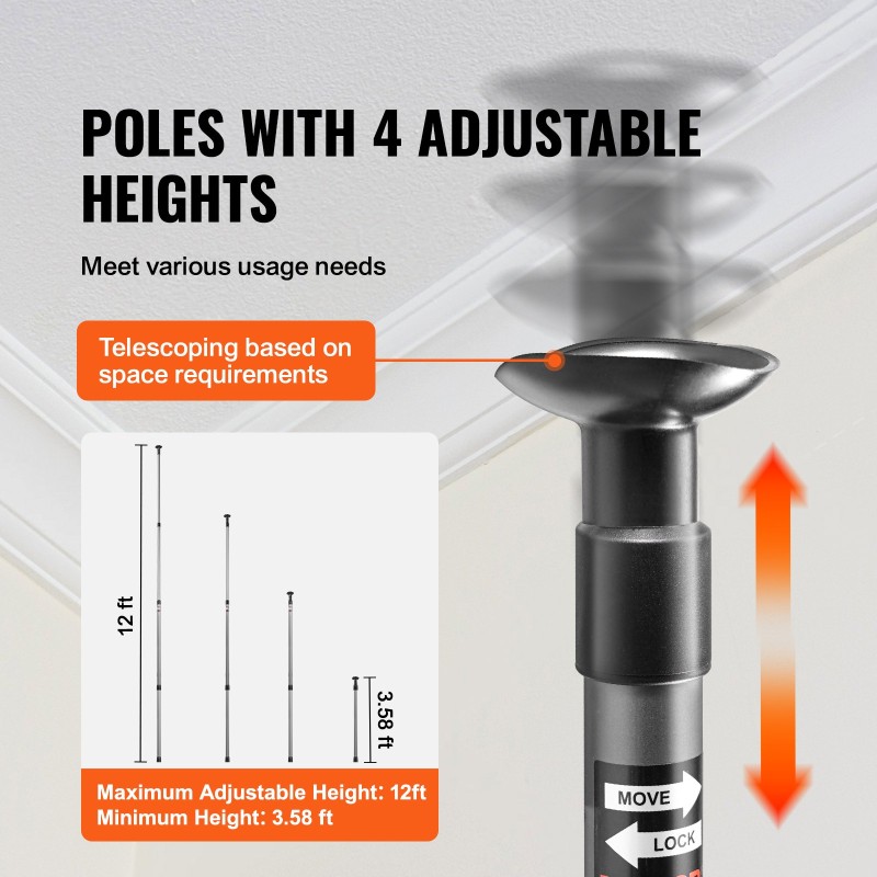 Pölysuojausjärjestelmä polyeteeni 0.08 mm 10 x 4 m 4 teleskooppitankoa maalaustöihin