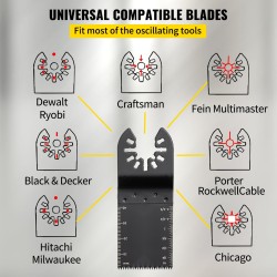 Oskilloivat hiiliteräksiset 1-3/8-tuumaiset sahanterät 100 kpl puulle pehmeälle metallille ja muoville