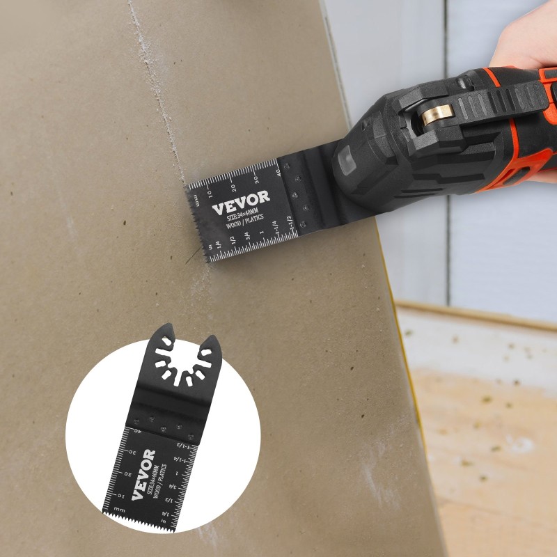 Värähtelevän monitoimityökalun terät hiiliteräs seosteräs 50 kpl 0,7 mm puu muovi alumiini