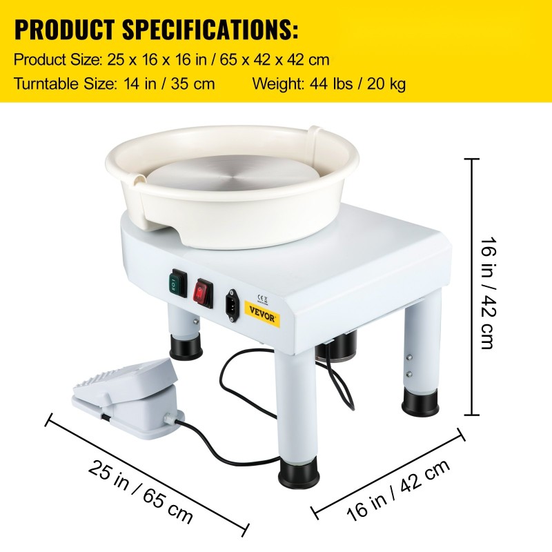 Sähköinen dreija kolmekymmentäviisi senttimetrin alumiinipyörintäalustalla irrotettavalla vesialtaalla jalkapolkimella