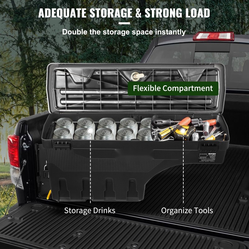 Säilytyslaatikko ABS-muovi 20 l vesitiivis lukittava kuljettajan puolelle Tundra 2007–2021