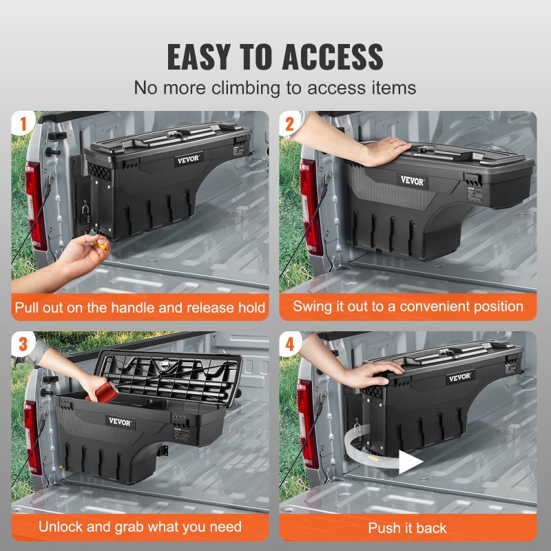 ABS kuormatilan lukittava säilytyslaatikko 25 L kuljettajan puoli Ford F-150 2015–2021