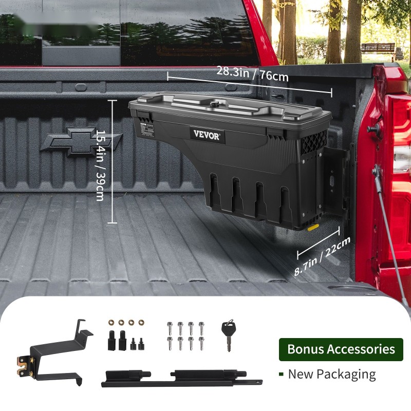 Lavan työkalulaatikko ABS 25 l musta Silverado 1500 2019–2020 vasen ja oikea