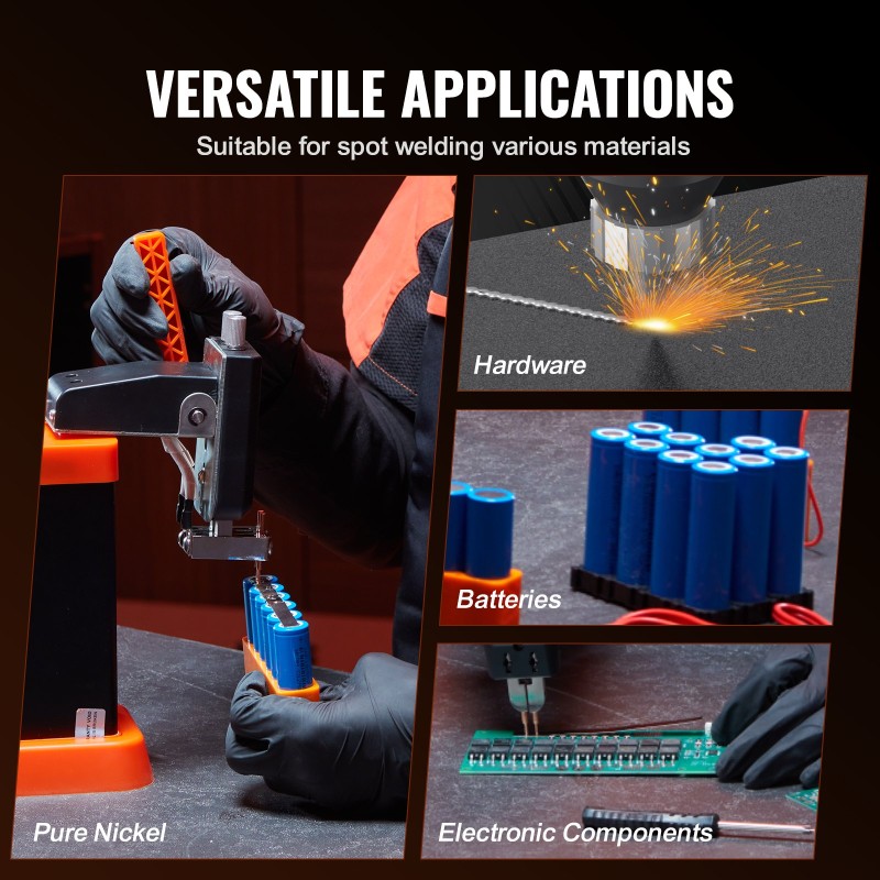 Kondensaattoripohjainen pulssipistehitsauslaite 14,5 kilowattia 290 joulea 0,1–0,3 millimetriä puhdas nikkeli 2 toimintatilaa