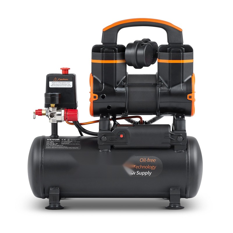 Öljytön ilmakompressori 8 l säiliöllä 900 W 2,2 CFM 70 dB