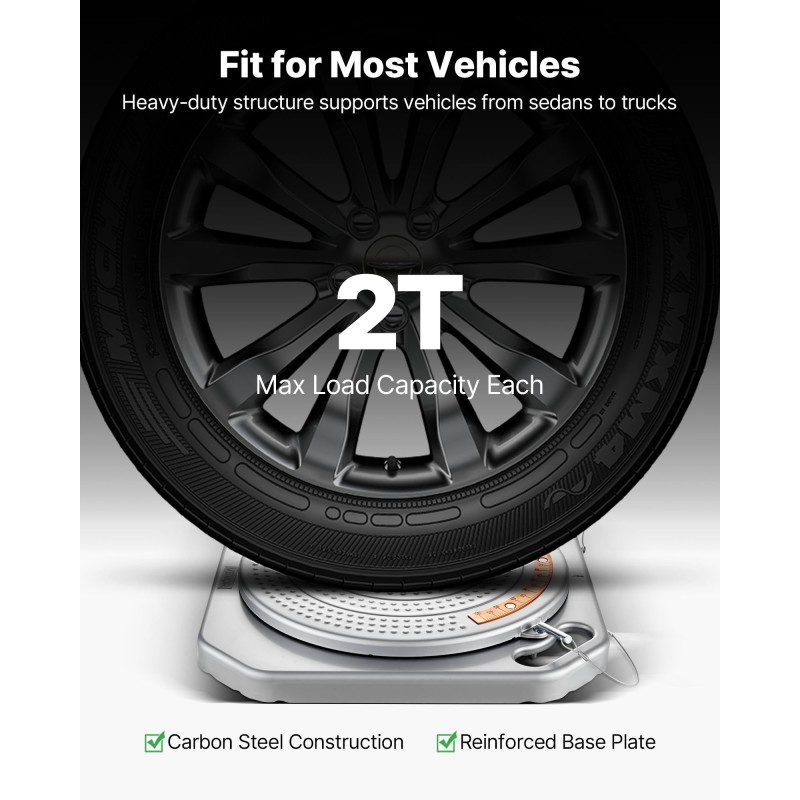 Pyöränsuuntauslevyt hiiliteräs 400x400x50 mm 2 kpl 2 t kantavuus