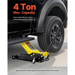 Matalaprofiilinen teräslattiatunkki neljä tonnia nostokorkeus 100–545 mm kaksoismäntäinen pikanosto