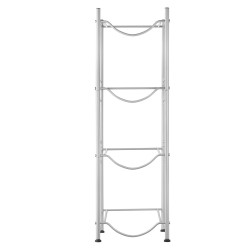 Vesikanisteriteline rautainen nelitasoinen viiden gallonin neljälle pullolle hopea