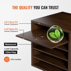 Puinen postilokerikko 5-osainen P2-luokan lastulevy ja MDF 355x305x330 mm ruskea