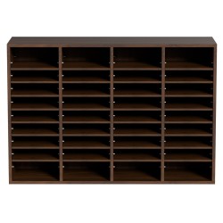 Kirjelaatikko P2 lastulevy ja MDF 36 lokeroa säädettävillä hyllyillä 997x305x680 mm