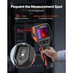 Kädessä pidettävä lämpökamera 256x192 infrapunatarkkuus 2 megapikselin näkyvä kamera 3,5 tuuman kosketusnäyttö