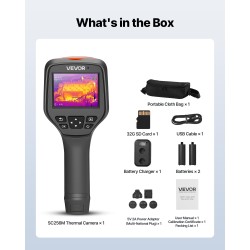 Kädessä pidettävä lämpökamera 256x192 infrapunatarkkuus 2 megapikselin näkyvä kamera 3,5 tuuman kosketusnäyttö