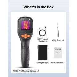 Lämpökamera parannettu resoluutio 240x180 infrapunaresoluutio 96x96 2 megapikselin näkyvän valon kamera