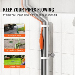 Putkien lämmityskaapeli 25 m 23 W/m sisäänrakennetulla termostaatilla PVC- ja metalliputkille