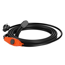 Putkilämmityskaapeli 4 m 23 W m sisäänrakennetulla termostaatilla muovi ja metalliputkille