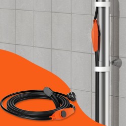 Putkilämmityskaapeli 4 m 23 W/m sisäänrakennetulla termostaatilla muovi- ja metalliputkille