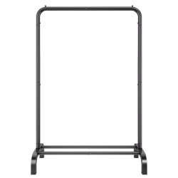 Vaateripustin hiiliteräksinen 25,4 mm putkella alaohyllyllä U-jalustalla liukuestotyynyillä makuuhuoneeseen