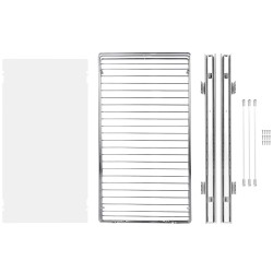 Ulosvedettävä kaappikori kromattu teräs asennuskoko 419x317.5x89 mm keittiöön 13 kg kantavuus