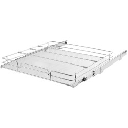 Ulosvedettävä kromipinnoitettu teräshylly 507 x 533 x 64 mm yhden tason kaappiin