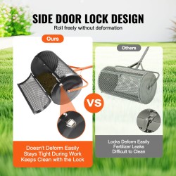 Kompostin levitin teräsrunkoinen 61 cm rumpu säädettävä T-kahva musta