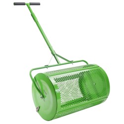 Kompostin ja turpeen levitin teräksinen verkko 24 tuuman rullakori korkeussäädettävällä T mallisella aisalla