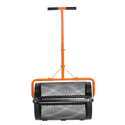 Kompostinlevitin 24 tuuman jauhemaalatulla teräsrungolla säädettävällä T kahvalla nurmikolle