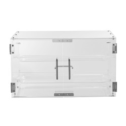 Leivosvitriini akryyli 2 tasoinen työpöydälle irrotettavat tarjottimet 52 6 33 5 30 2 cm