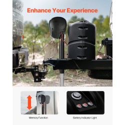 Sähköinen perävaunun nokkatunkki hiiliteräs 1588 kilogrammaa nostokorkeus 240–760 millimetriä