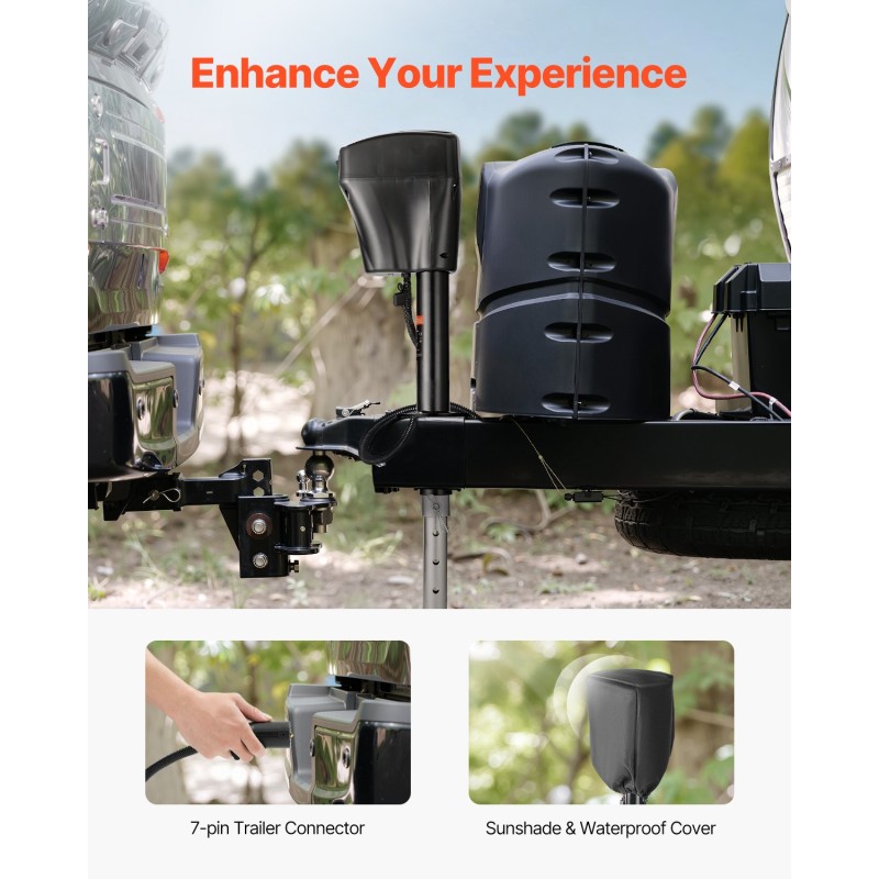 Sähköinen perävaunutunkki hiiliteräs 2267 kg kantavuus 255–860 mm nostoalue