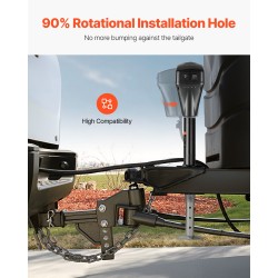 Sähköinen perävaunutunkki hiiliteräs 2267 kg kantavuus 255–860 mm nostoalue