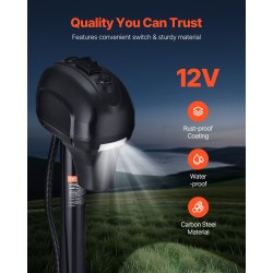 Sähköinen perävaunutunkki hiiliteräs 1588 kg 12 V 240–815 mm 7 napainen liitin