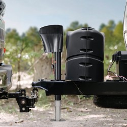 Sähkökäyttöinen perävaunun tunkki hiiliteräksinen 2267 kg nostokyky 255–860 mm nostoalue