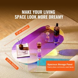 Akryylinen värikäs sivupöytä 95x50x35 cm 12 millimetriä paksu