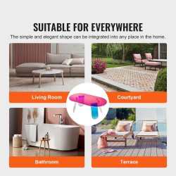 Akryylinen värikäs sivupöytä 95x50x35 cm 12 millimetriä paksu