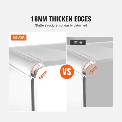 Akryyliset C-muotoiset sivupöydät 2 kpl läpinäkyvät korkeus 460 mm