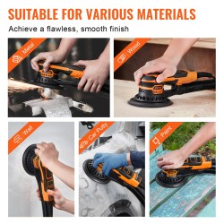 Epäkeskohiomakone 5- ja 6-tuumainen 350 watin harjaton 6 nopeustasoa 20 hiomapaperia pölynpoistoliitännällä
