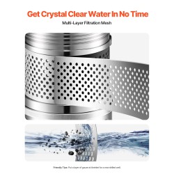 Syväkaivopumppu ruostumatonta terästä 550W 230V 100 l/min 53 m nostokorkeus