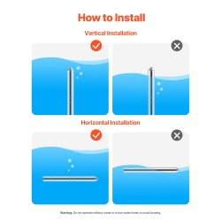Syväkaivopumppu ruostumatonta terästä 550W 230V 100 l/min 53 m nostokorkeus