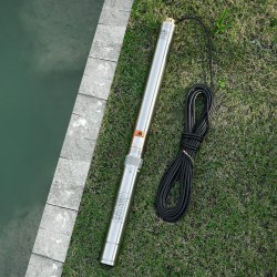 Syväkaivopumppu ruostumatonta terästä 550 wattia 64 metriä 65 l/min virtaus