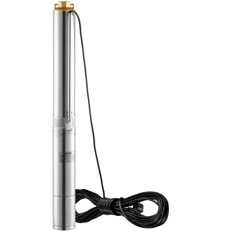 Syväkaivopumppu 750W ruostumaton teräs 75 m nostokorkeus 7,1 m³/h 9,1 m johto