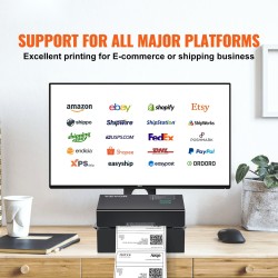 Lämpötarratulostin 300 dpi langaton Bluetooth USB 4x6 lähetystarroille automaattinen tarran tunnistus