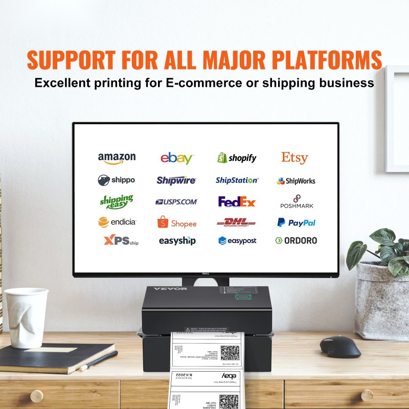 Lämpötarratulostin 300 dpi langaton Bluetooth USB 4x6 lähetystarroille automaattinen tarran tunnistus