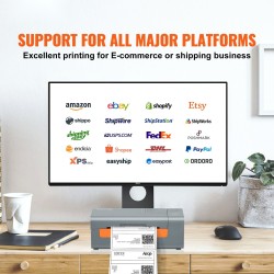 Lämpötarratulostin pöytämallinen 203 dpi 150 mm/s USB-yhteys automaattinen tarrantunnistus 40–108 mm