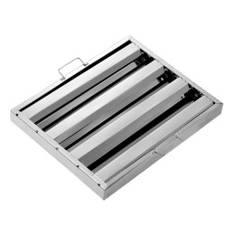 Huuppusuodatin ruostumaton teräs 393 493 mm 6 kpl 3 uraa ammattikeittiöön