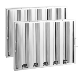 Liesikuvun rasvasuodattimet 430-ruostumatonta terästä 622x493x45 mm 2 kpl ammattikeittiöihin