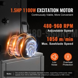 Penkkimallinen vannesaha 1100 wattia leikkuukorkeus 330 millimetriä puulle ja alumiinille