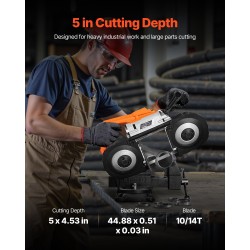 Akkukäyttöinen harjaton nauhasaha 127 x 115 mm leikkuusyvyys 360W runkoversio ilman akkua