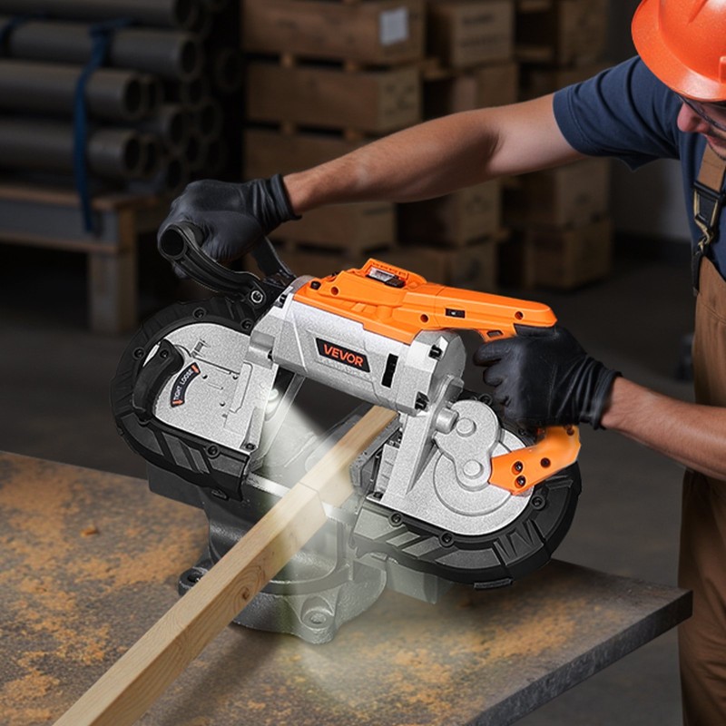 Akkukäyttöinen harjaton nauhasaha 127 x 115 mm leikkuusyvyys 360W runkoversio ilman akkua